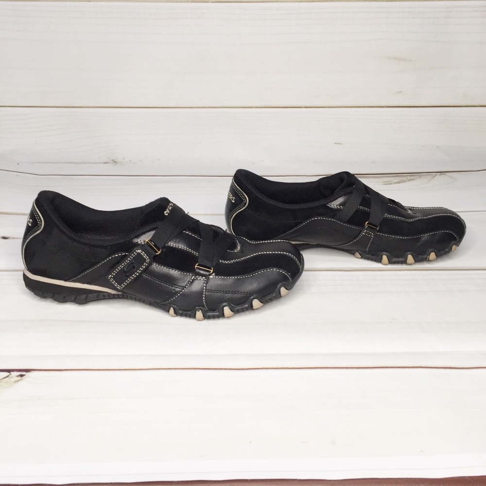 SKECHERS Black Mary Jane Slip On Walking Shoes 7 - Picture 4 of 8